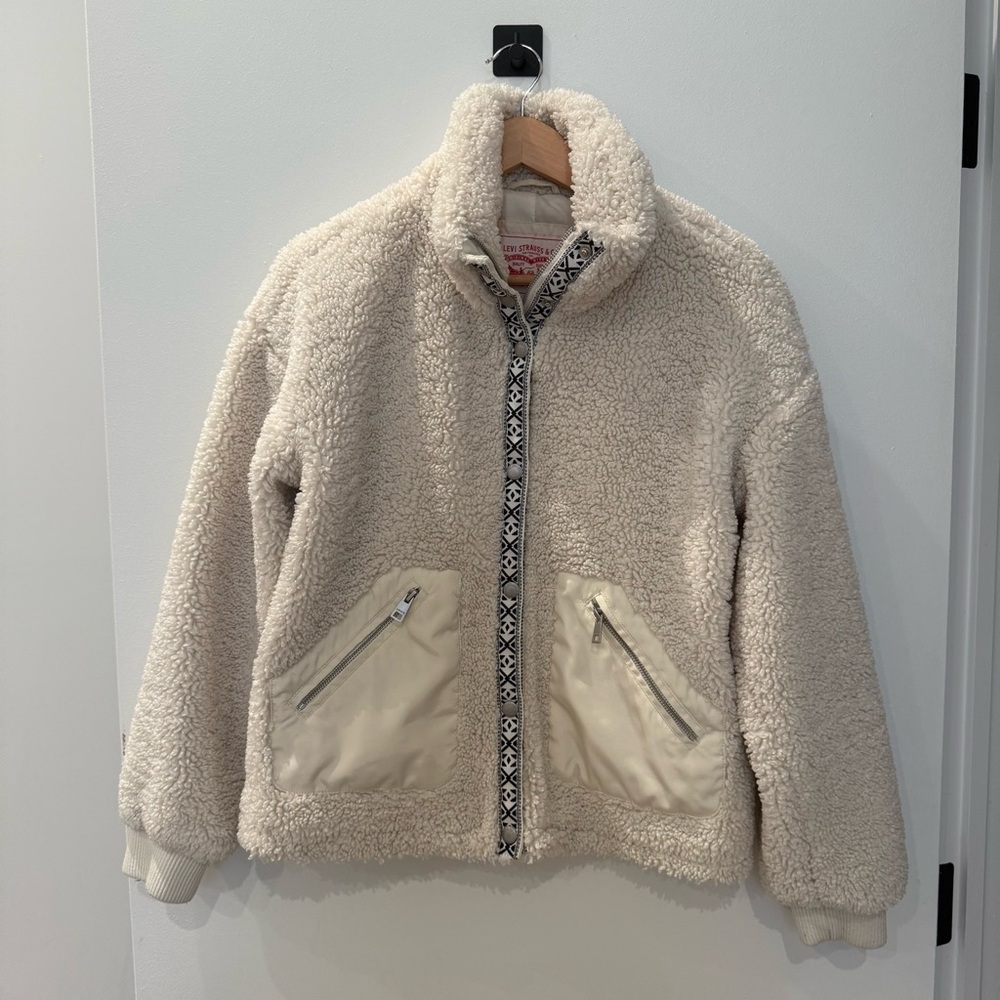 Levi's White Sherpa Jacket